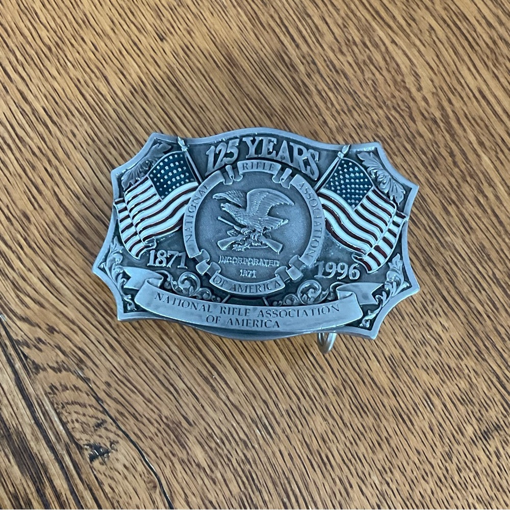 National Rifle Association Commemorative 125th Anniversary Belt Buckle